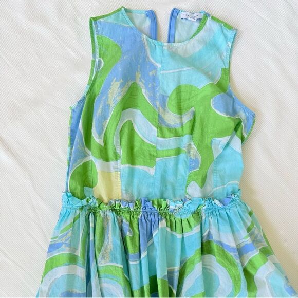 Topshop Womens Dress Casual Long  Abstract Cotton Sleeveless Resort Fashion 4 - Picture 5 of 6